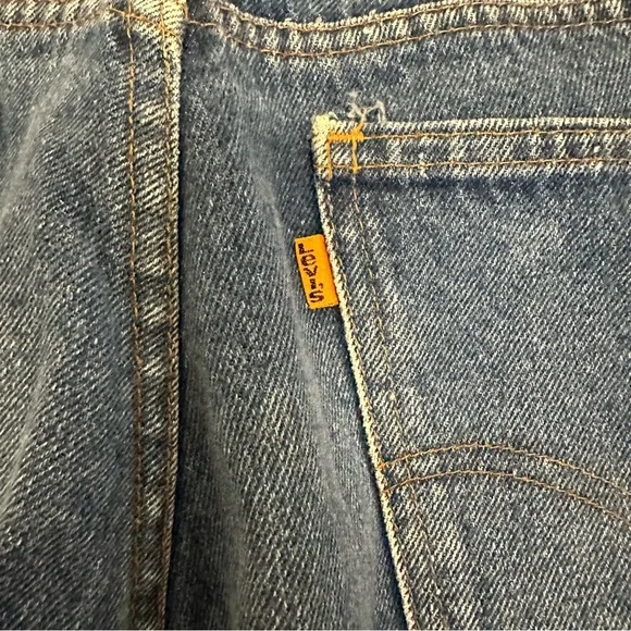 RARE Vintage Orange Tab 1970’s Levi’s Blue Jeans High Waisted - W30 L34